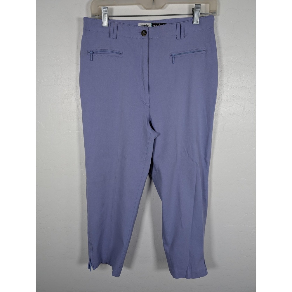 Jamie Sadock Pants Womens 10 Cropped Stretch Zip Pockets Golf Nylon‎ Spandex